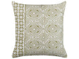 Set of 2 Scatter Cushions Green and White 45 x 45 cm Hand Block Print Removable Covers Zipper Oriental Pattern  Beliani