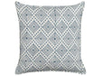 Cotton Cushion Blue and White 45 x 45 cm Hand Block Print Removable Covers Zipper Oriental Pattern  Beliani