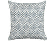 Cotton Cushion Blue and White 45 x 45 cm Hand Block Print Removable Covers Zipper Oriental Pattern  Beliani