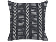 Decorative Cushion Black and White Cotton 45 x 45 cm Geometric Pattern Block Print Boho Decor Accessories Beliani