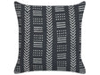 Decorative Cushion Black and White Cotton 45 x 45 cm Geometric Pattern Block Print Boho Decor Accessories Beliani