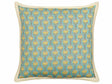 Scatter Cushion Cotton Flower Pattern 45 x 45 cm Decorative Piping Removable Cover Decor Accessories Beliani