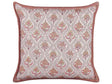 Scatter Cushion Cotton Flower Pattern 45 x 45 cm Decorative Piping Removable Cover Decor Accessories Beliani