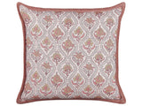 Scatter Cushion Cotton Flower Pattern 45 x 45 cm Decorative Piping Removable Cover Decor Accessories Beliani
