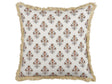 Scatter Cushion Cotton Flower Pattern 45 x 45 cm Decorative Tassels Removable Cover Decor Accessories Beliani