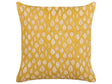 Scatter Cushion Cotton Leaf Pattern 45 x 45 cm Decorative Tassels Removable Cover Decor Accessories Beliani