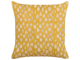 Scatter Cushion Cotton Leaf Pattern 45 x 45 cm Decorative Tassels Removable Cover Decor Accessories Beliani