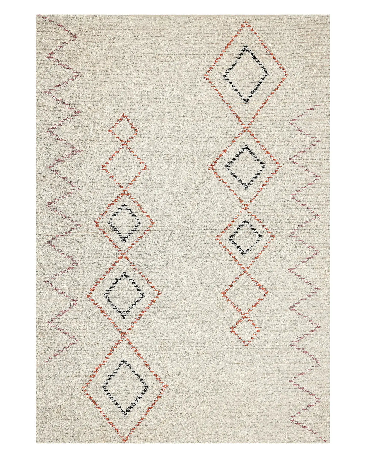 Rug Beige Cotton 140 x 200 cm Geometric Pattern Hand Tufted Flatweave Living Room Bedroom Beliani