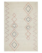 Rug Beige Cotton 140 x 200 cm Geometric Pattern Hand Tufted Flatweave Living Room Bedroom Beliani