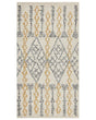 Rug Beige Cotton 80 x 150 cm Geometric Pattern Hand Tufted Flatweave Living Room Bedroom Beliani