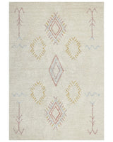 Rug Beige Cotton 160 x 230 cm Geometric Pattern Hand Tufted Flatweave Living Room Bedroom Beliani