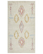 Rug Beige Cotton 80 x 150 cm Geometric Pattern Hand Tufted Flatweave Living Room Bedroom Beliani