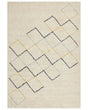 Area Rug Beige Cotton 160 x 230 cm Minimalistic Hand Tufted  Design Geometric Pattern Living Room Bedroom Beliani