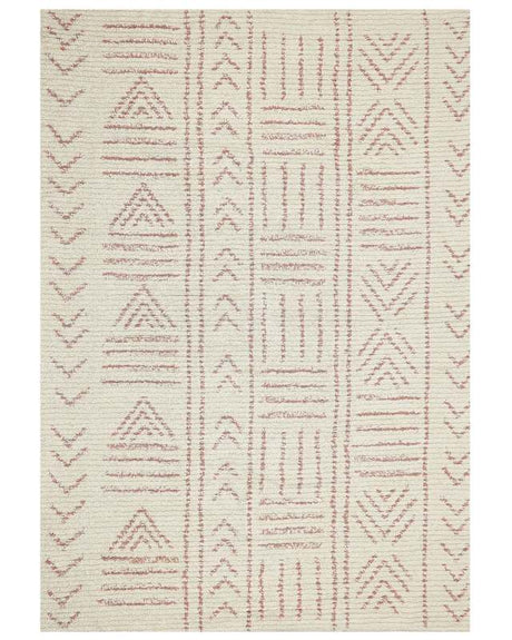 Rug Beige Cotton 160 x 230 cm Geometric Pattern Hand Tufted Flatweave Living Room Bedroom Beliani