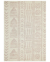 Rug Beige Cotton 160 x 230 cm Geometric Pattern Hand Tufted Flatweave Living Room Bedroom Beliani