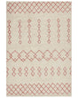 Rug Beige Pink Cotton 160 x 230 cm Geometric Pattern Hand Tufted Flatweave Living Room Bedroom Beliani