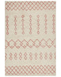 Rug Beige Pink Cotton 160 x 230 cm Geometric Pattern Hand Tufted Flatweave Living Room Bedroom Beliani