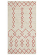 Rug Beige Pink Cotton 80 x 150 cm Geometric Pattern Hand Tufted Flatweave Living Room Bedroom Beliani