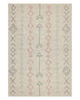 Area Rug Beige Cotton 140 x 200 cm Minimalistic Hand Tufted  Design Geometric Pattern Living Room Bedroom Beliani