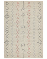 Area Rug Beige Cotton 160 x 230 cm Minimalistic Hand Tufted  Design Geometric Pattern Living Room Bedroom Beliani