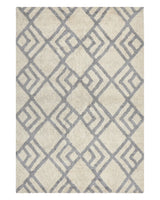 Area Rug Beige and Rug Cotton 140  x 200  cm Rectangular Hand Tufted Living Room Bedroom Decor Beliani