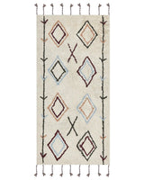 Area Rug Multicolour Cotton 80  x 150  cm Rectangular Hand Tufted Beliani