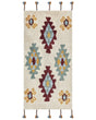 Area Rug Multicolour Cotton 80  x 150  cm Rectangular Hand Tufted Tribal Motif Living Room Bedroom Beliani