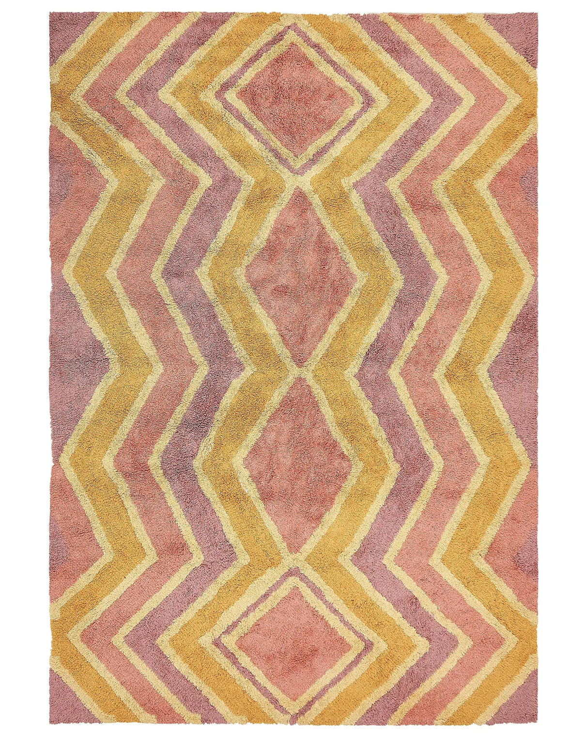 Area Rug Multicolour Cotton 160  x 230 cm Rectangular Hand Tufted Modern Abstract Living Room Bedroom Decor Beliani