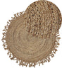 Jute  Area Rug Beige Round 120 cm  Braided Natural Boho Rustic Living Room Bedroom Dining Room Beliani