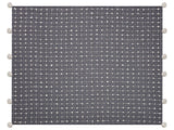 Blanket Grey Cotton 125 x 150 cm Decorative Throw with Pom Poms Checked Cover Home Accessory Beliani