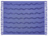 Blanket Violet Cotton 125 x 150 cm Geometric Pattern Knitted Throw Boho Style Living Room Bedroom Accent Piece Beliani