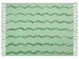 Blanket Green Cotton 125 x 150 cm Geometric Pattern Knitted Throw Boho Style Living Room Bedroom Accent Piece Beliani