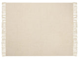 Blanket Beige Cotton 125 x 150 cm Waffle Weave Knitted Throw Boho Style Living Room Bedroom Accent Piece Beliani
