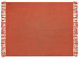 Blanket Red Cotton 125 x 150 cm Bed Throw Traditional Living Room Bedroom Beliani