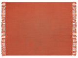 Blanket Red Cotton 125 x 150 cm Bed Throw Traditional Living Room Bedroom Beliani