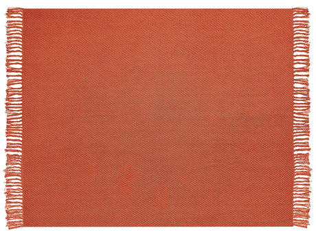 Blanket Red Cotton 125 x 150 cm Bed Throw Traditional Living Room Bedroom Beliani