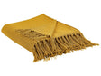 Blanket Mustard Cotton 125 x 150 cm Bed Throw Traditional Living Room Bedroom Beliani