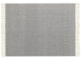 Blanket Black and Beige Cotton Geometric Pattern 125 x 150 cm Bed Throw Traditional Living Room Bedroom Beliani