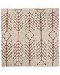 Area Rug Beige Cotton 200 x 200 cm Square Geometric Pattern Boho Oriental Style Beliani