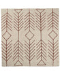 Area Rug Beige Cotton 200 x 200 cm Square Geometric Pattern Boho Oriental Style Beliani