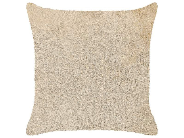 Decorative Cushion Beige Polyester 45 x 45 cm Boho Design Decor Accessories Beliani