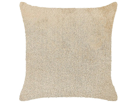 Decorative Cushion Beige Polyester 45 x 45 cm Boho Design Decor Accessories Beliani