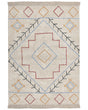 Cotton Rug Multicolour Geometric Pattern 160 x 230 cm Low Pile Boho Vintage Beliani