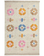 Area Rug Multicolour Cotton 160 x 230 cm Rectangular with Tassels Geometric Pattern Boho Style Living Room Kids Children's Room Beliani