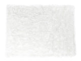 Bedding Throw White 150 x 200 cm Faux Fur Shaggy Fuzzy Bedroom Beliani