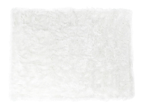 Bedding Throw White 150 x 200 cm Faux Fur Shaggy Fuzzy Bedroom Beliani