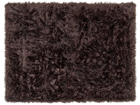 Bedspread Brown Soft Fabric 150 x 200 cm Faux Fur Blanket Beliani