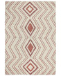 Area Rug Beige Pink Cotton 160 x 230 cm Geometric Pattern Hand Tufted Shaggy Design Living Room Bedroom Boho Beliani