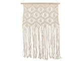 Macram Wall Hanging Beige Cotton Handmade Dcor Decoration Boho Style Living Room Bedroom Kids Room Beliani