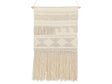 Wall Hanging Beige Cotton Handwoven with Tassels Geometric Pattern Wall Dcor Hanging Decoration Boho Style Living Room Bedroom Kids Room Beliani